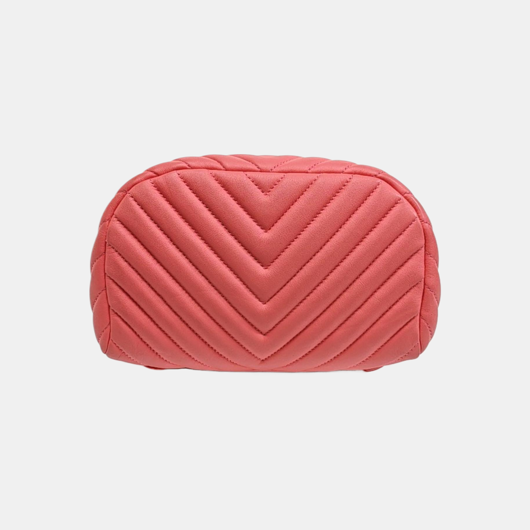 Chevron Calfskin Backpack Pink