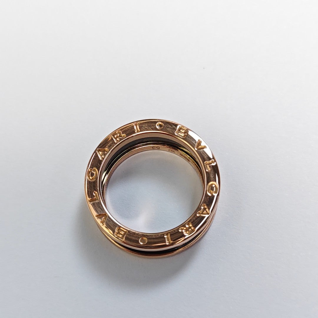 B.ZERO1 18k Rose Gold Ring EU 53