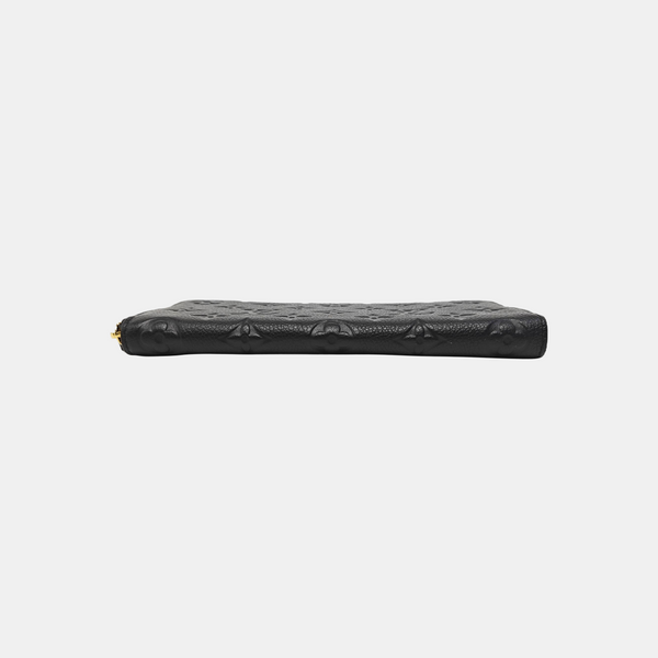 CLÉMENCE Monogram Calfskin Black Wallet
