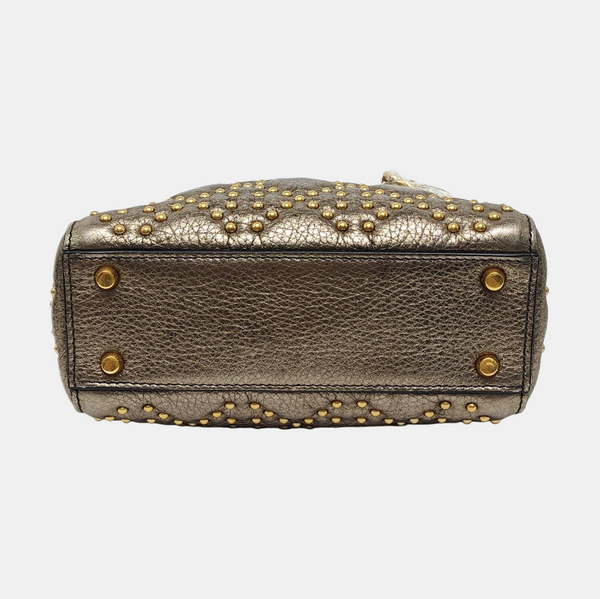 Lady Dior Mini Cannage Python Silver