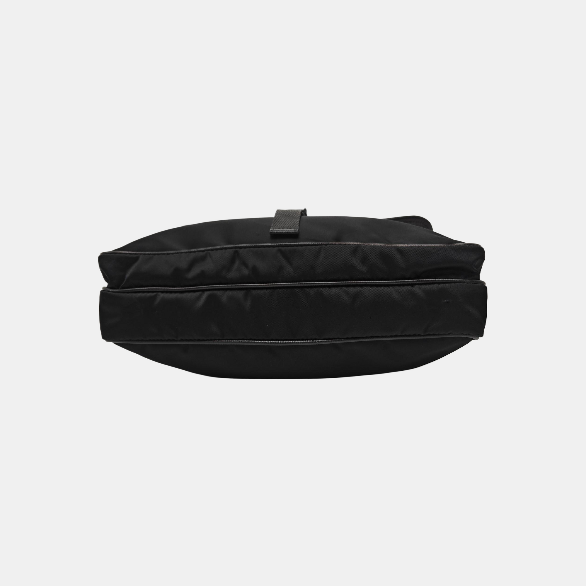 Nylon Shoulder Bag Black