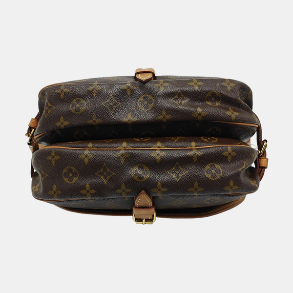 SAUMUR 30 Monogram Coated Canvas Brown