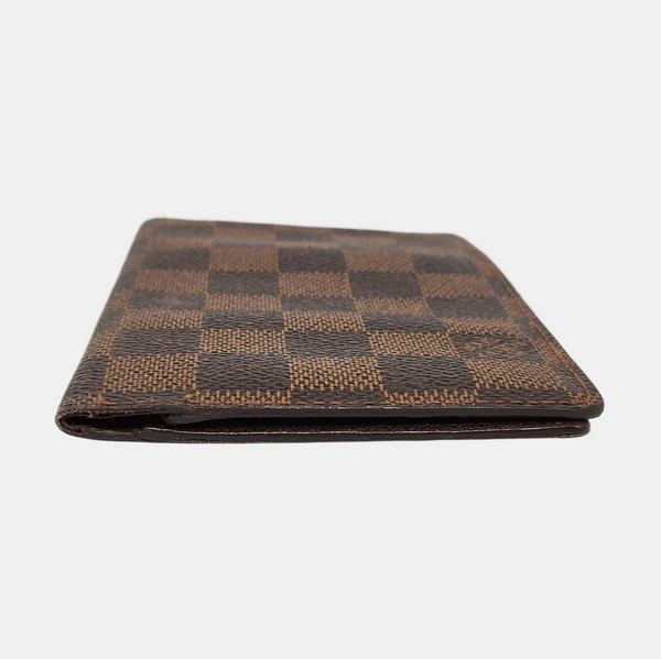 JAMES Damier Ebene Coated Canvas Brown Wallet
