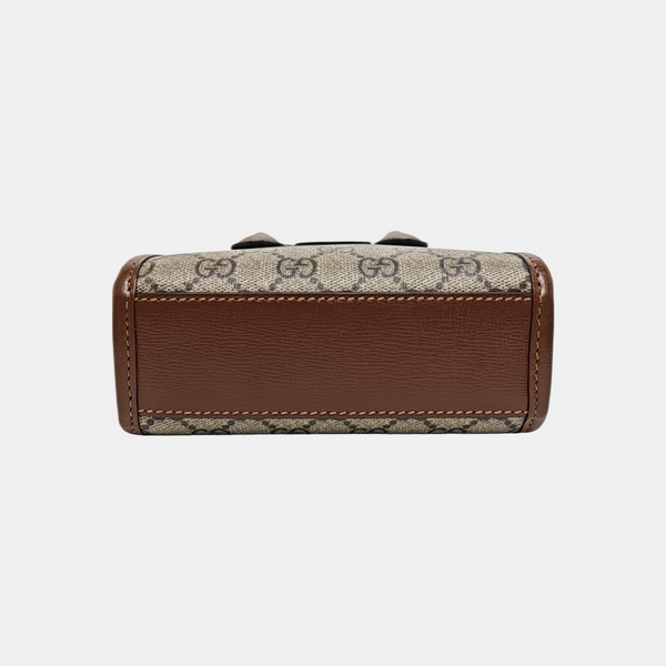 Retro Mini Monogram Coated Canvas Beige