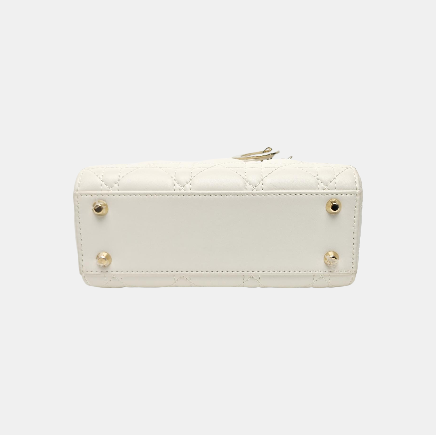 Lady Dior Mini Cannage Lambskin White