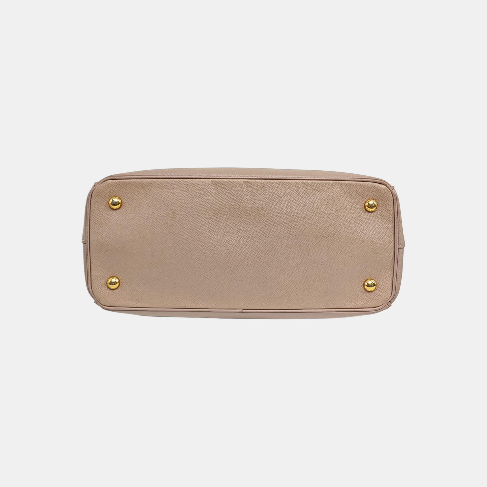 Galleria Large Saffiano Calfskin Beige