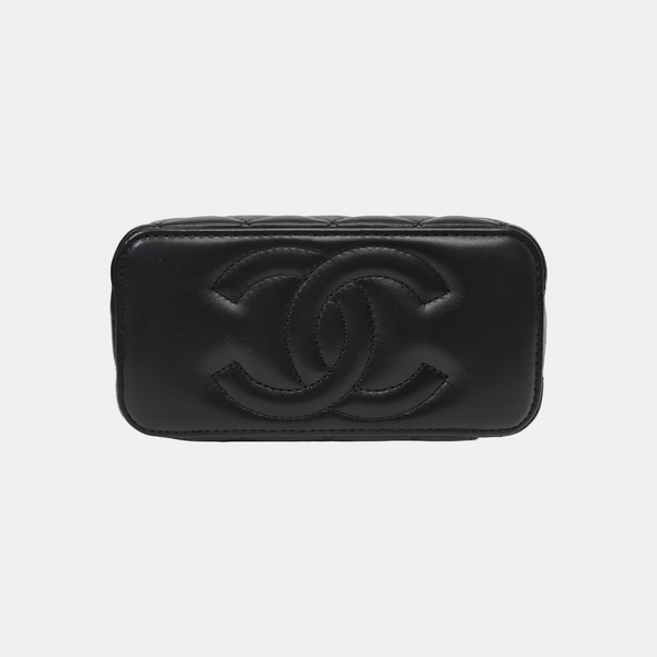 VANITY CASE Small Quilted Lambskin Black