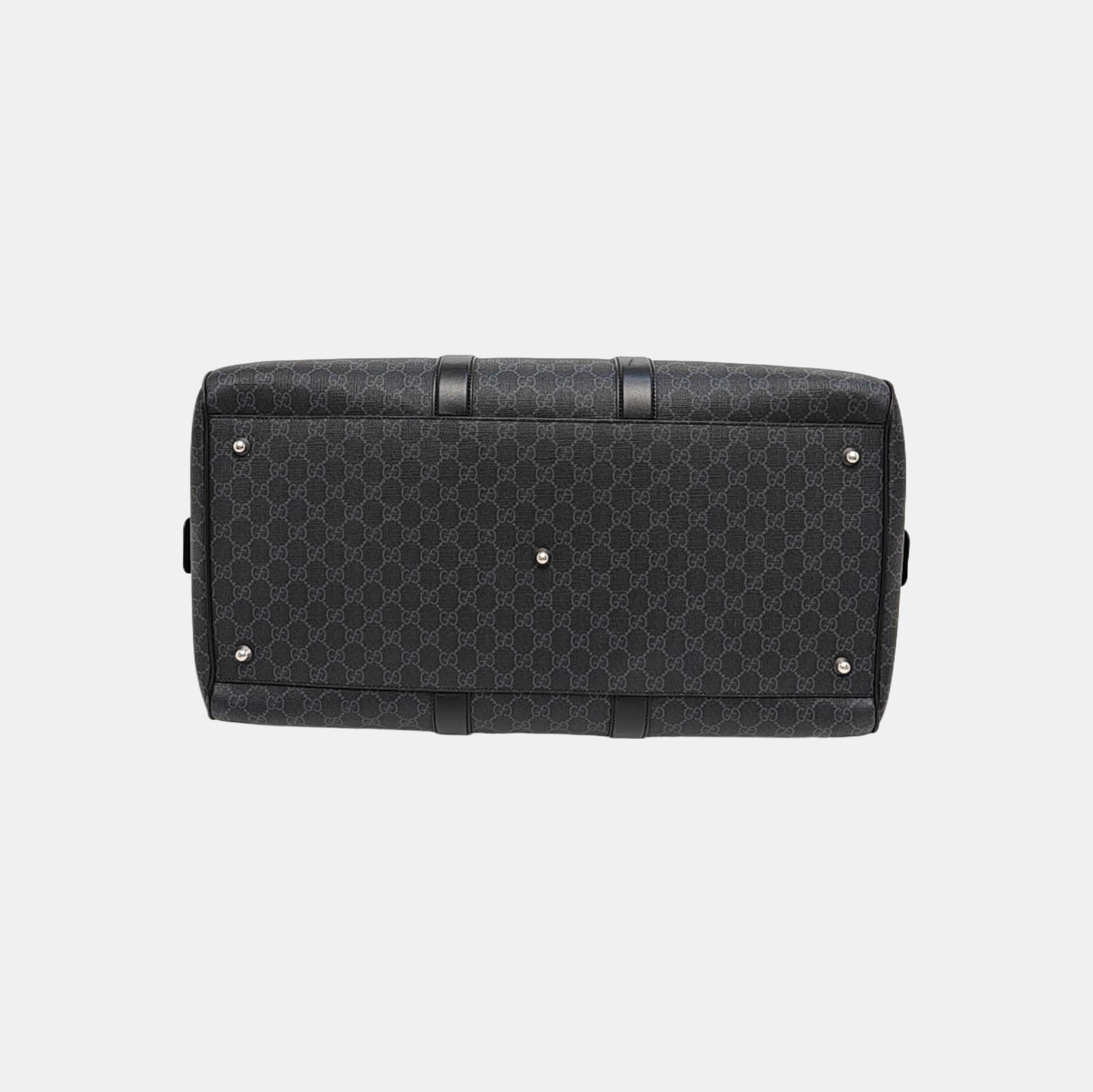 Monogram Coated Canvas Shoulder Bag Black