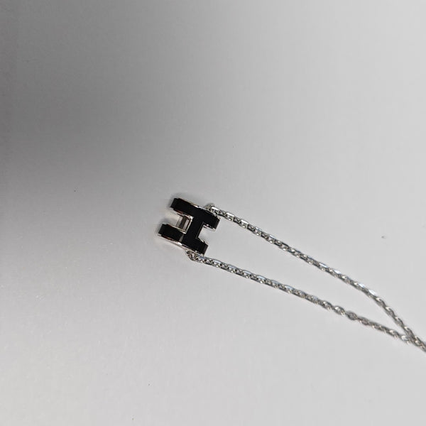 Pop H Metal Silver Necklace