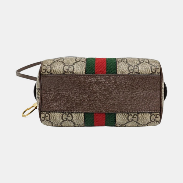 Ophidia Mini Monogram Coated Canvas Beige