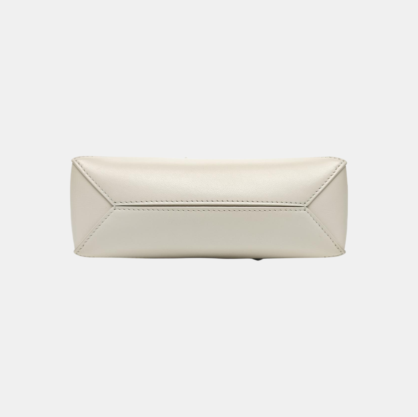 Puzzle Fold Mini Quilted Calfskin White