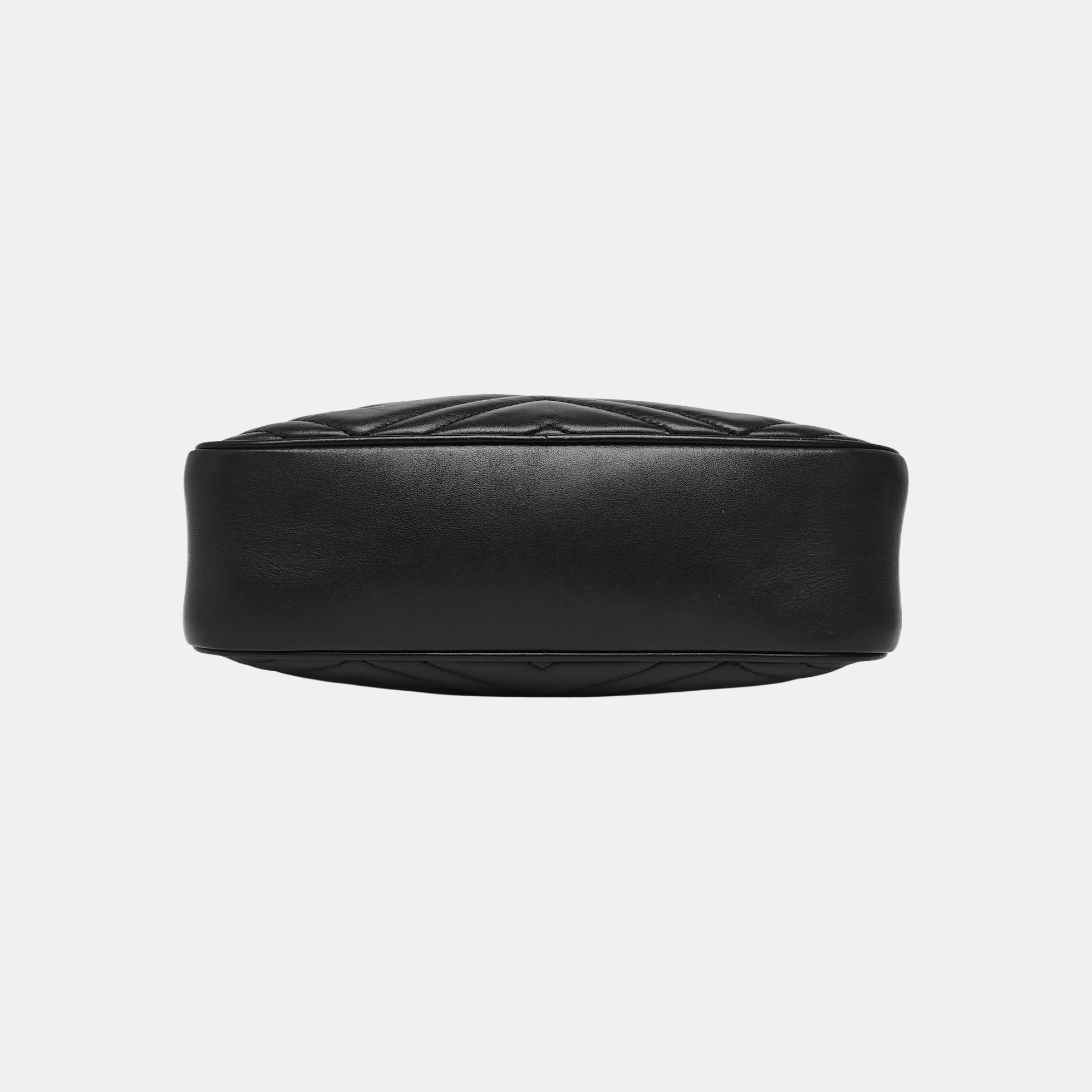 GG Marmont Small Quilted Calfskin Black