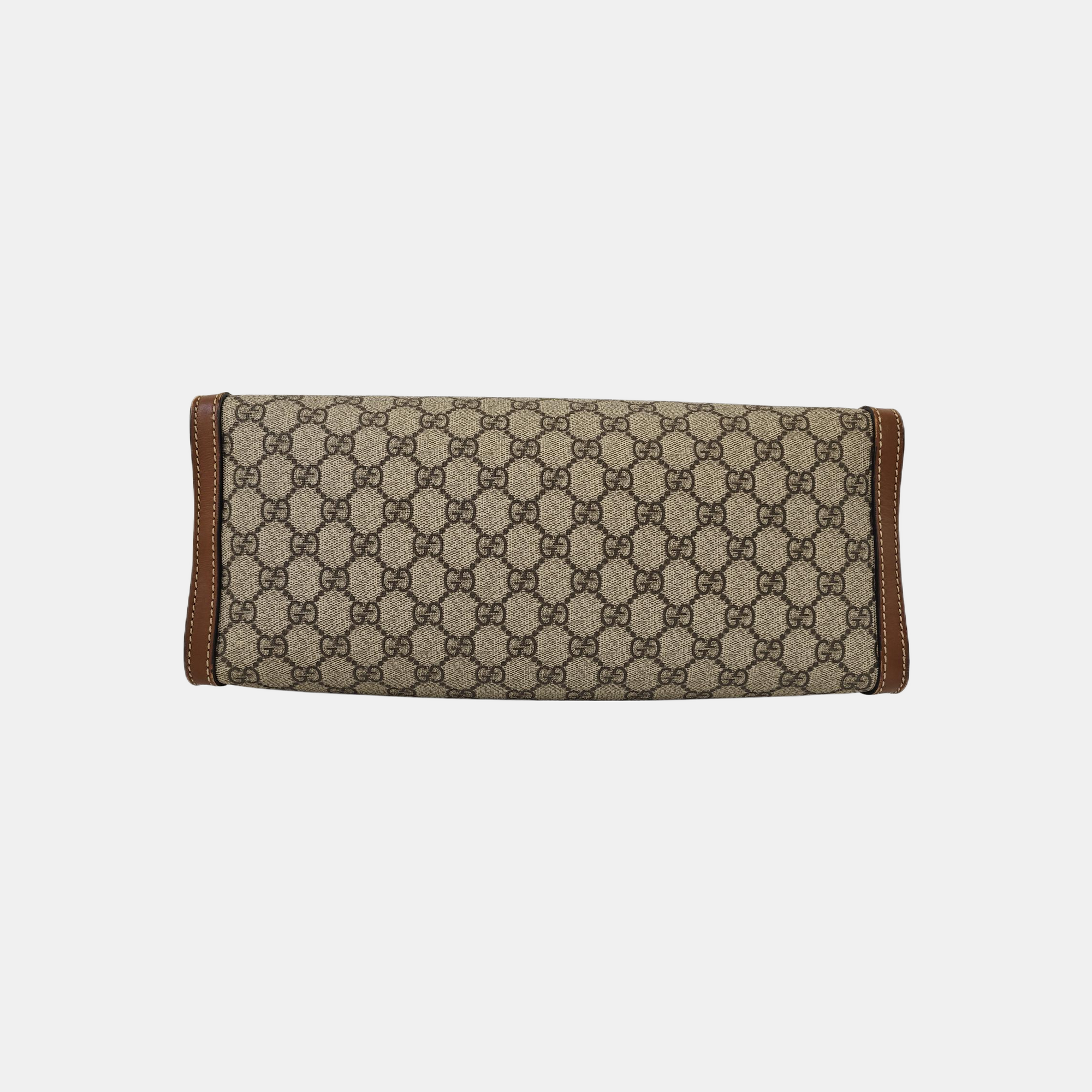 Padlock Medium Monogram Coated Canvas Beige