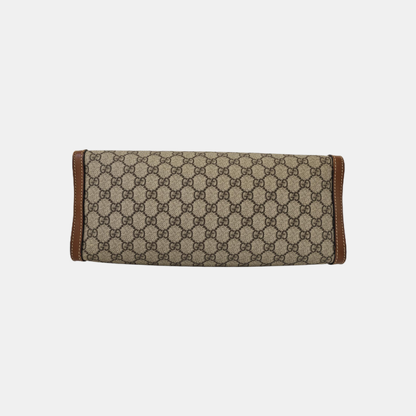 Padlock Medium Monogram Coated Canvas Beige