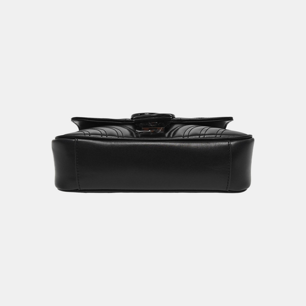 GG Marmont Small Quilted Calfskin Black