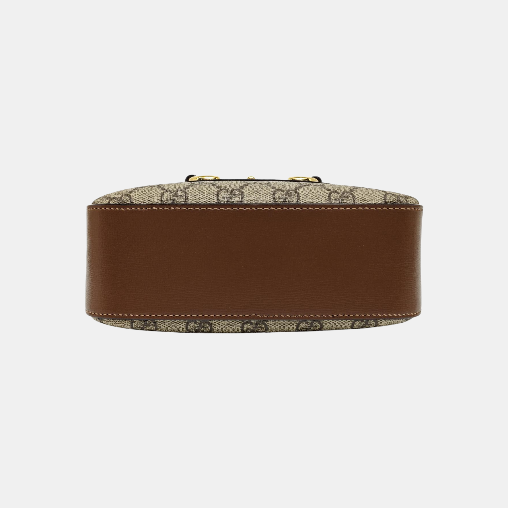 Horsebit 1955 Small Monogram Coated Canvas Beige