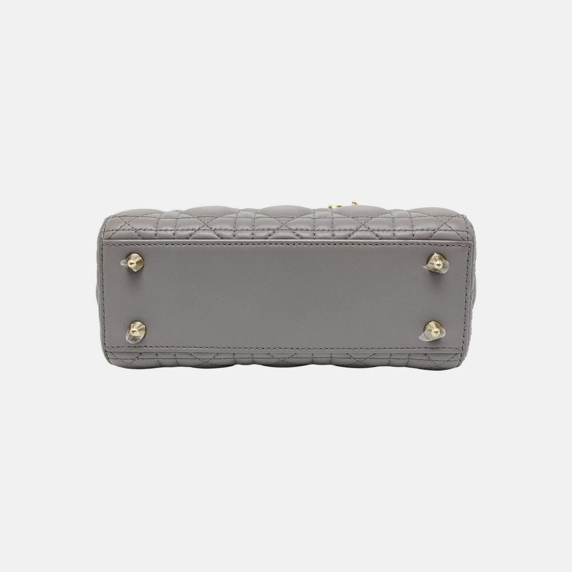 Lady Dior Medium Cannage Lambskin Gray