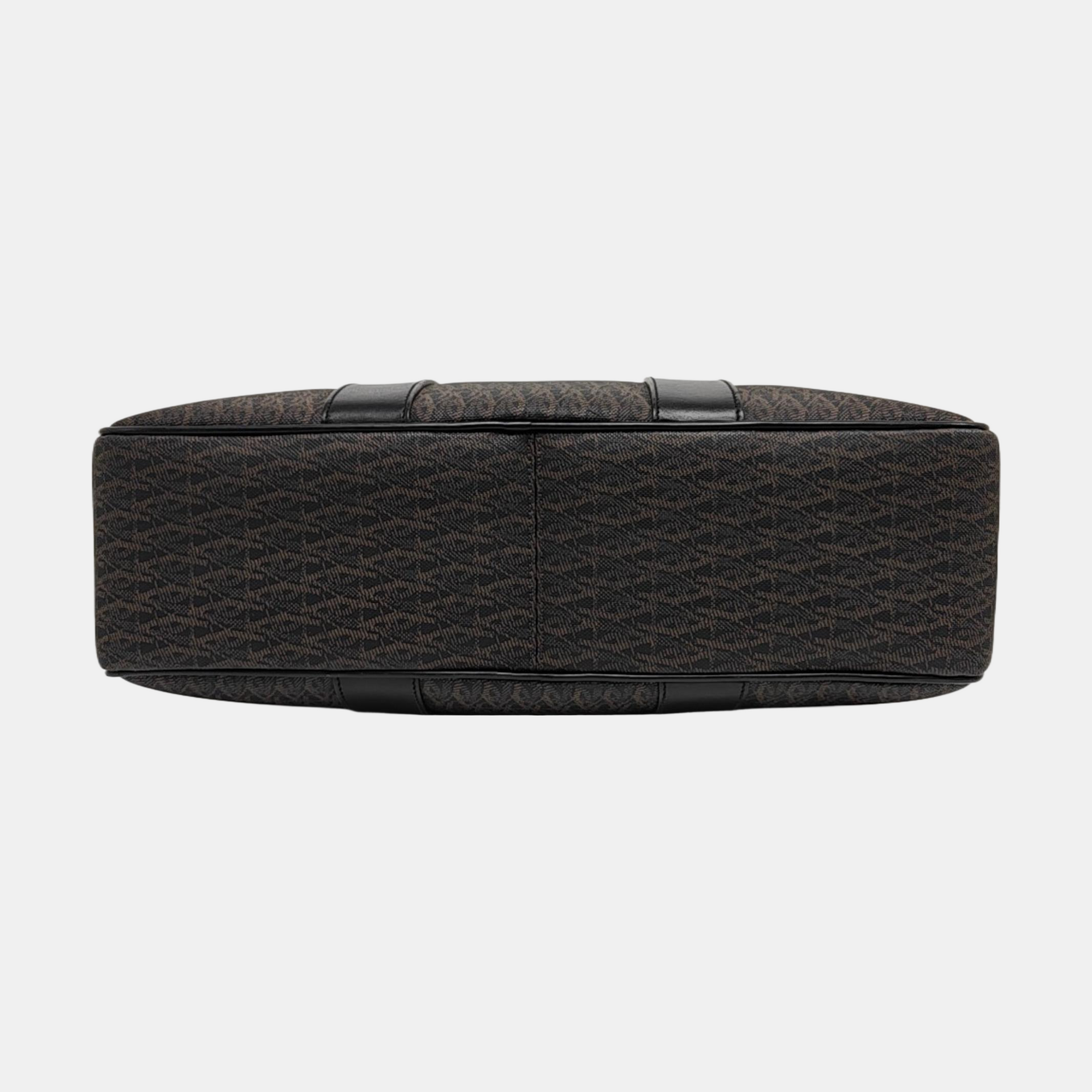 Coated Canvas Shoulder Bag Black