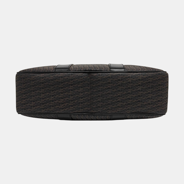 Coated Canvas Shoulder Bag Black