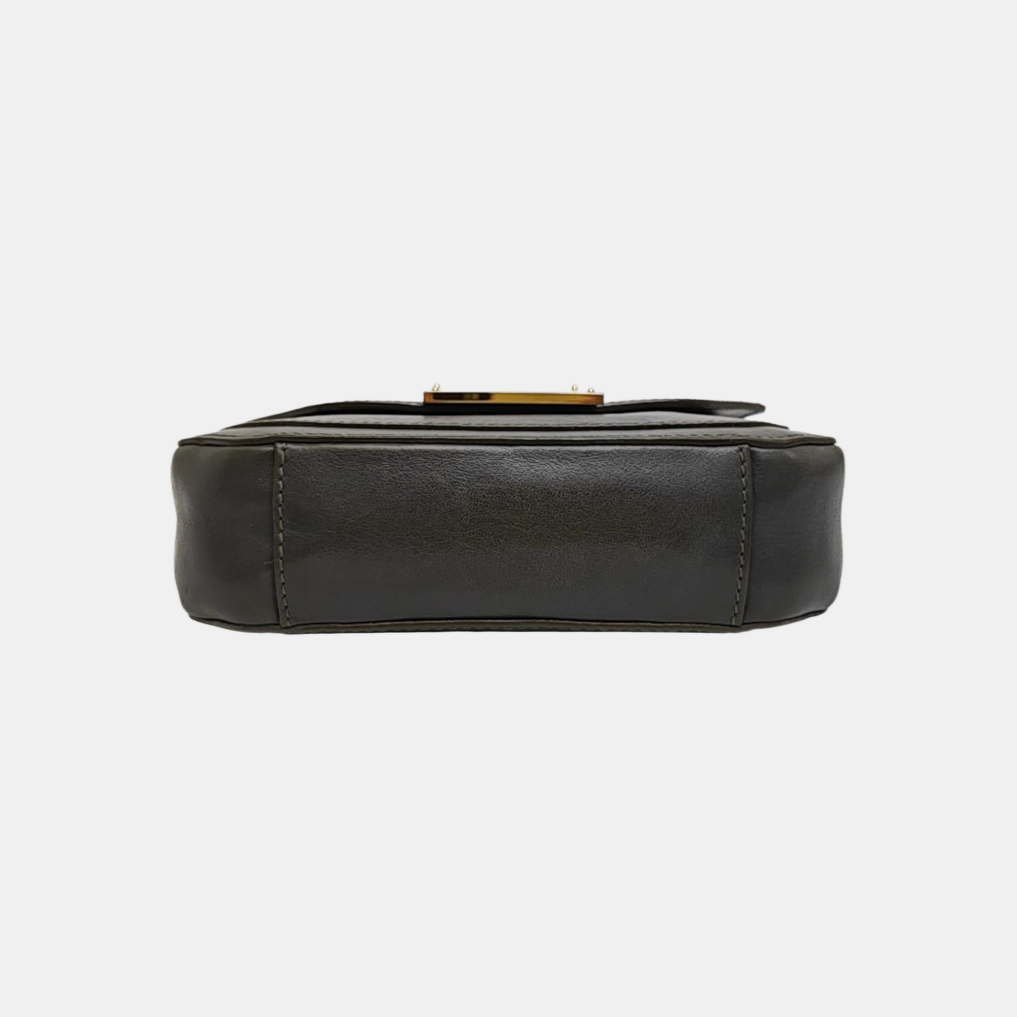 Calfskin Shoulder Bag Gray