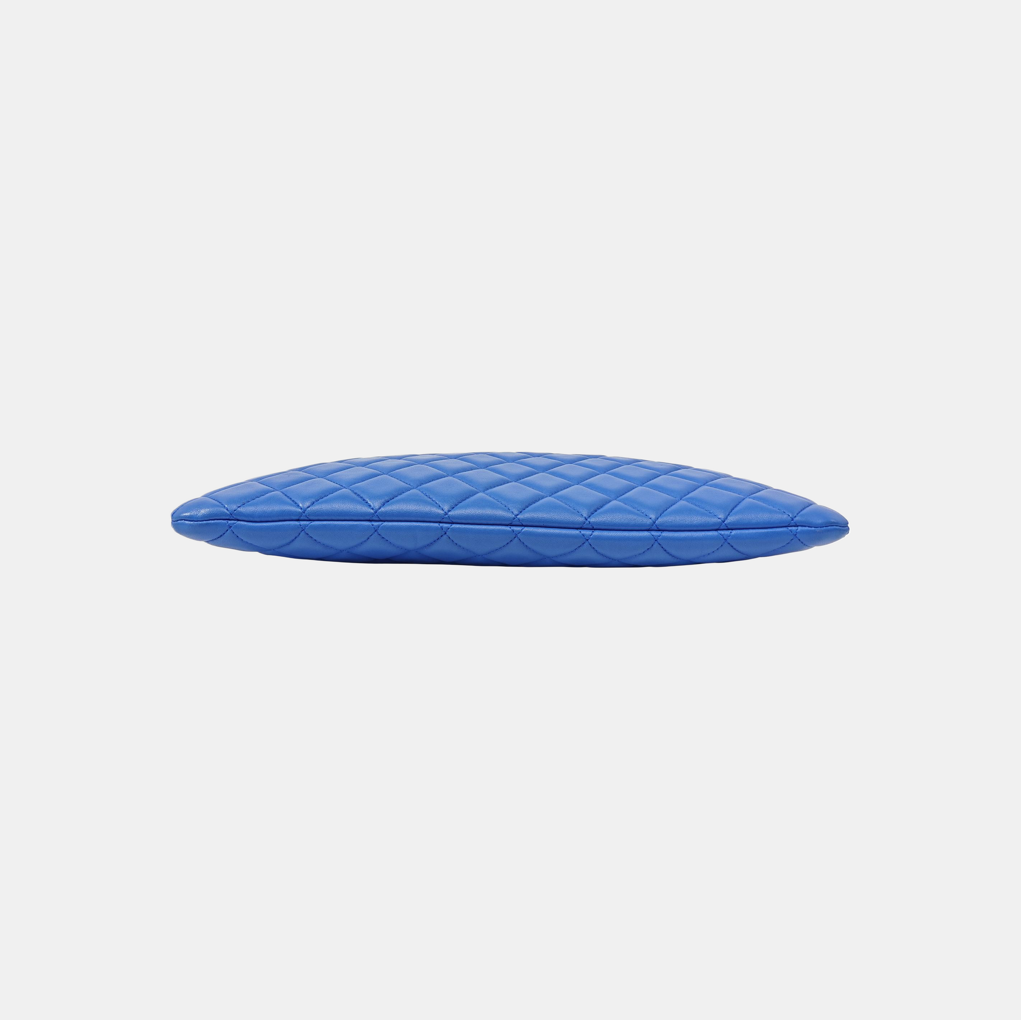 Quilted Lambskin Clutch Large Blue