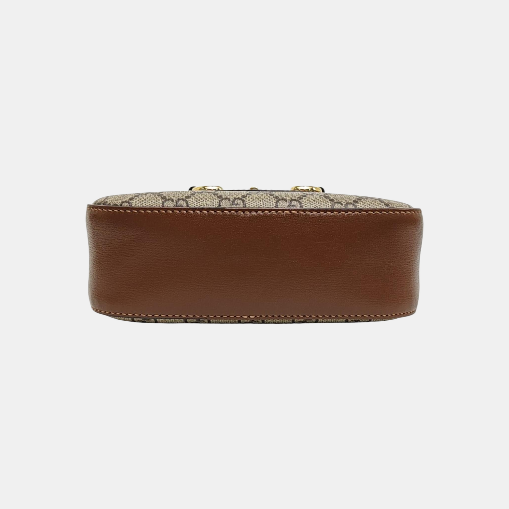 Horsebit 1955 Small Monogram Coated Canvas Beige