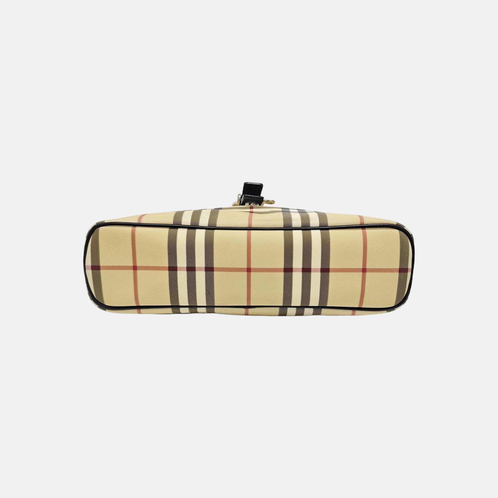 Coated Canvas Shoulder Bag Beige