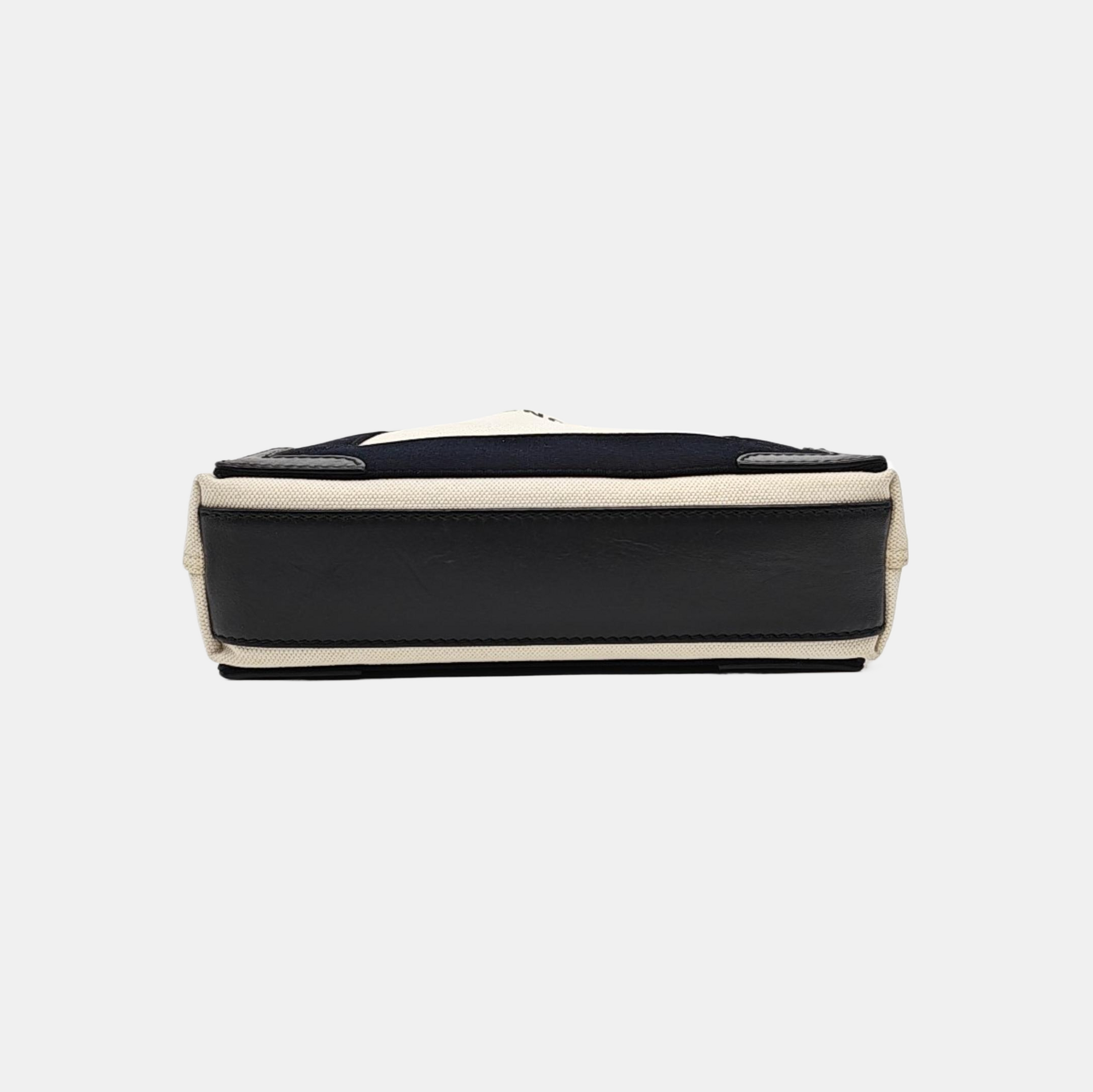 Navy Mini Canvas Beige