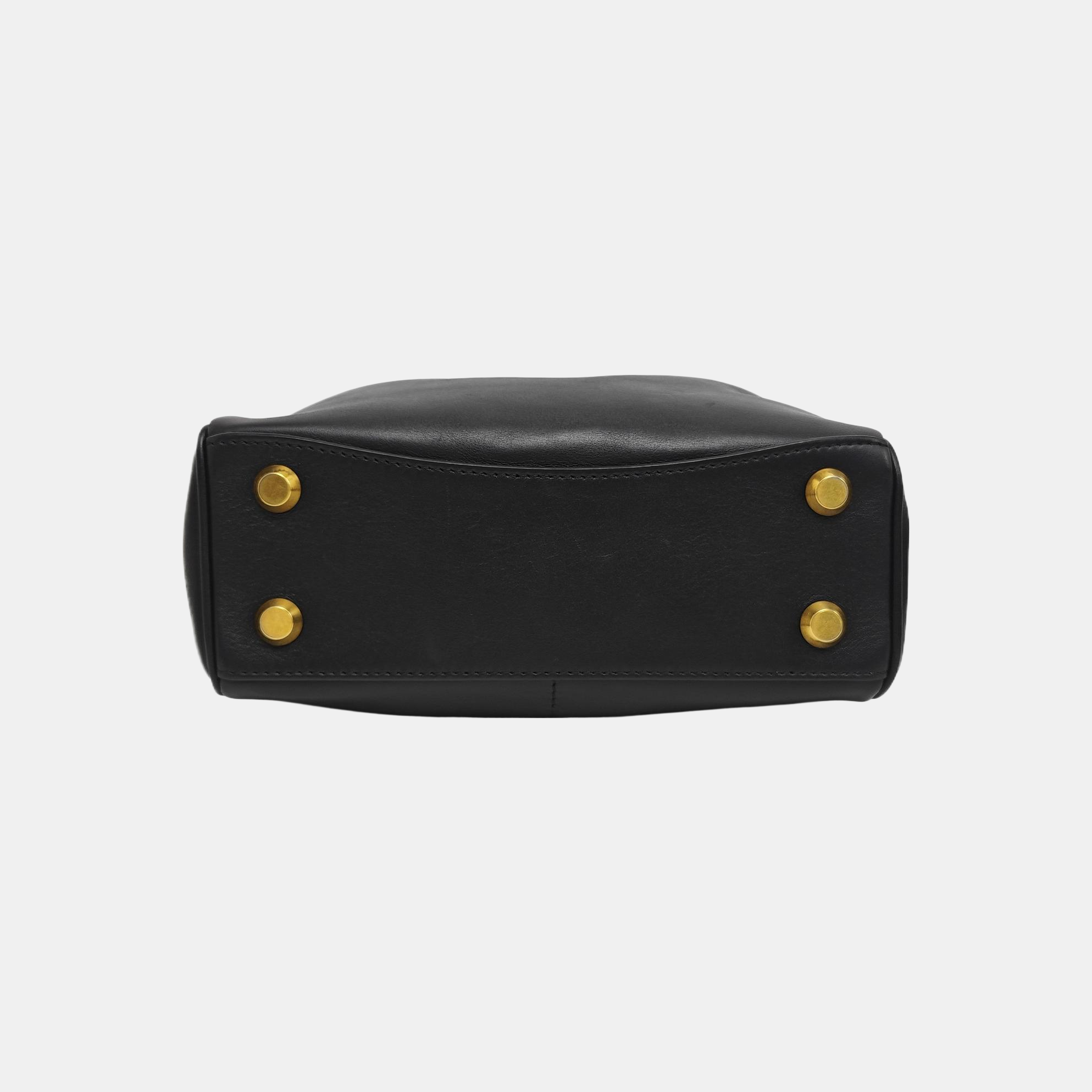 Calfskin Shoulder Bag Mini Black