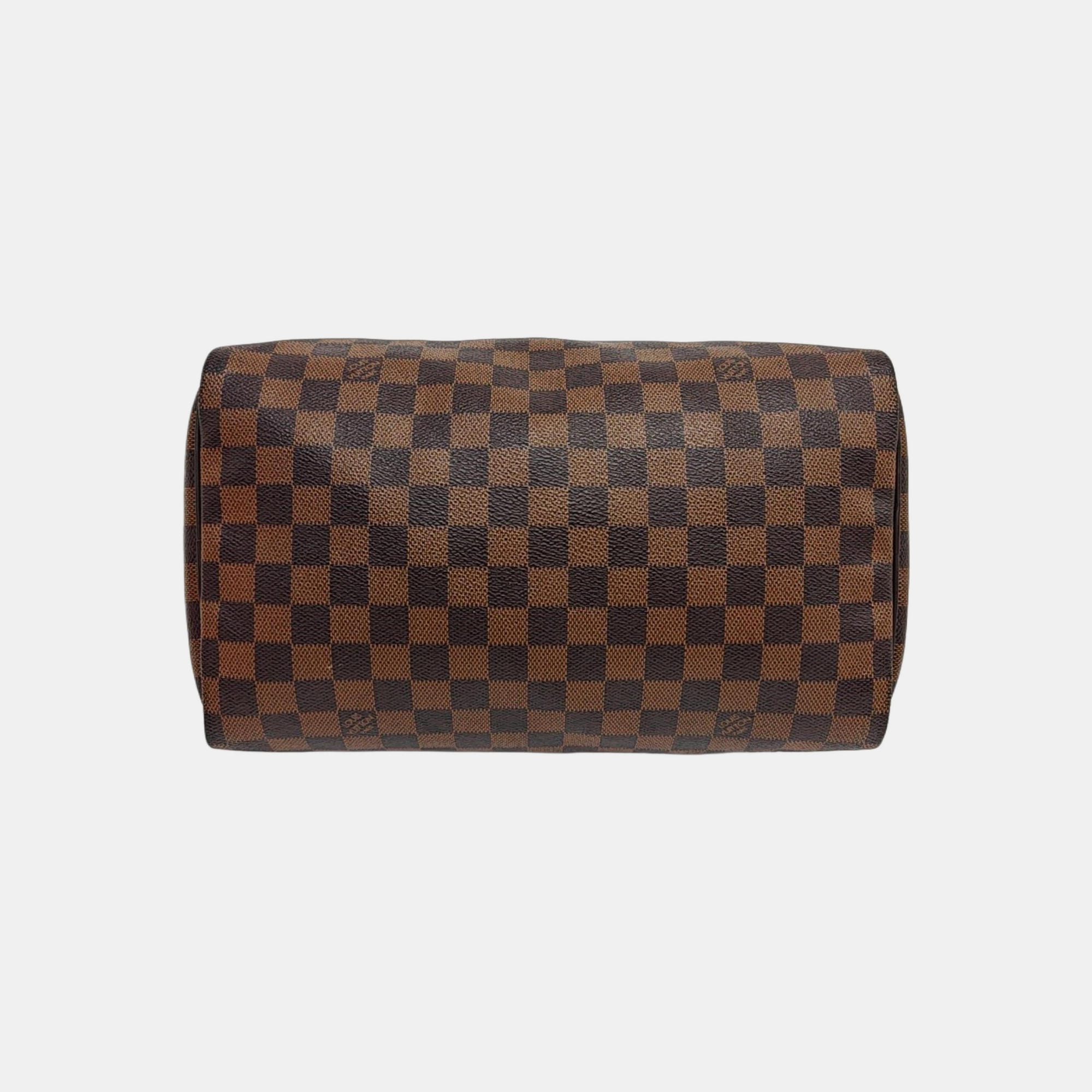 SPEEDY 30 Damier Ebene Coated Canvas Brown