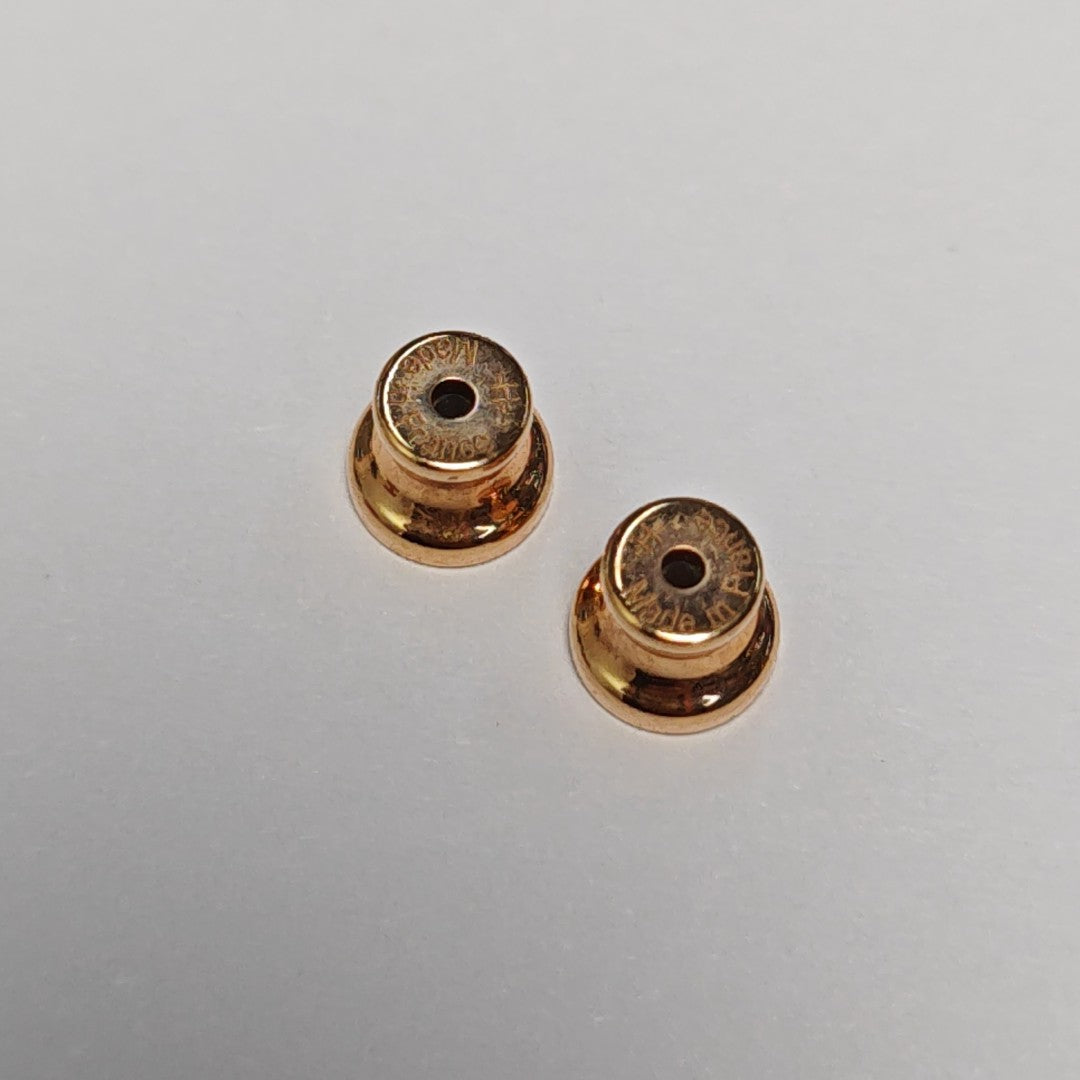 Pop H Metal Rose Gold Stud Earrings