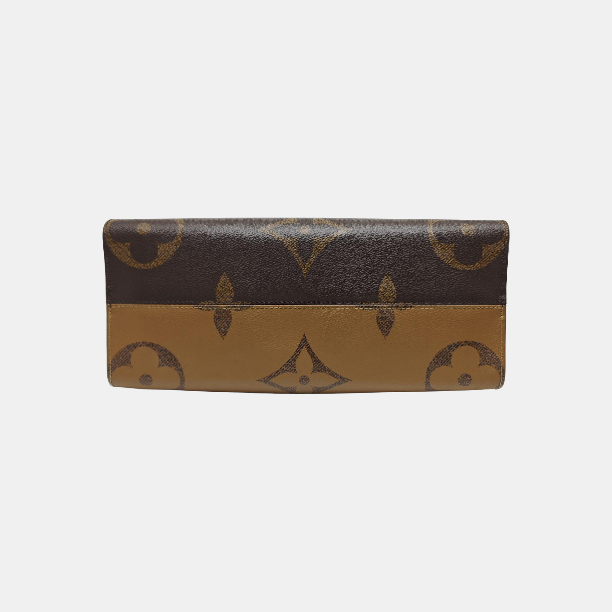 ONTHEGO MM Monogram Coated Canvas Brown