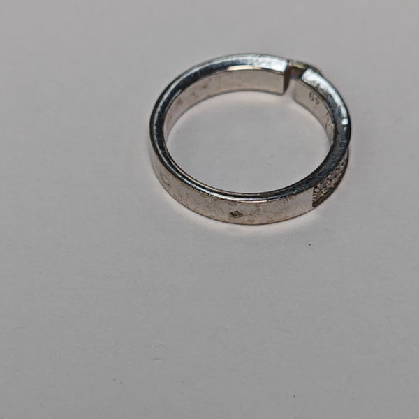 Liens Évidence 18k White Gold Silver Ring EU 49