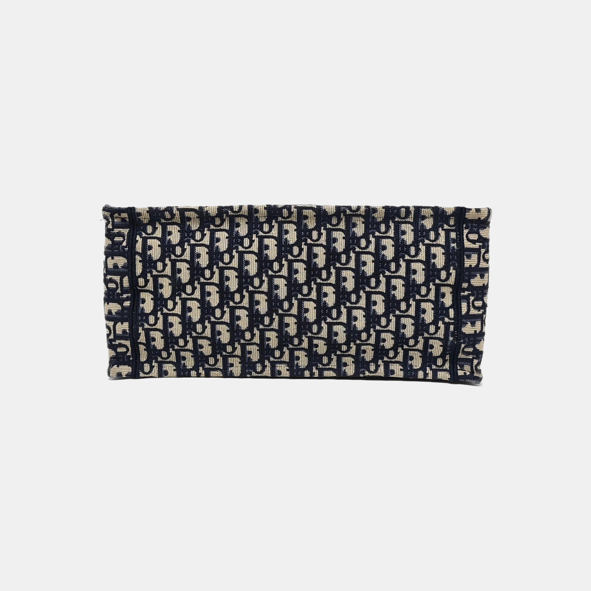 Book Tote Medium Oblique Canvas Blue