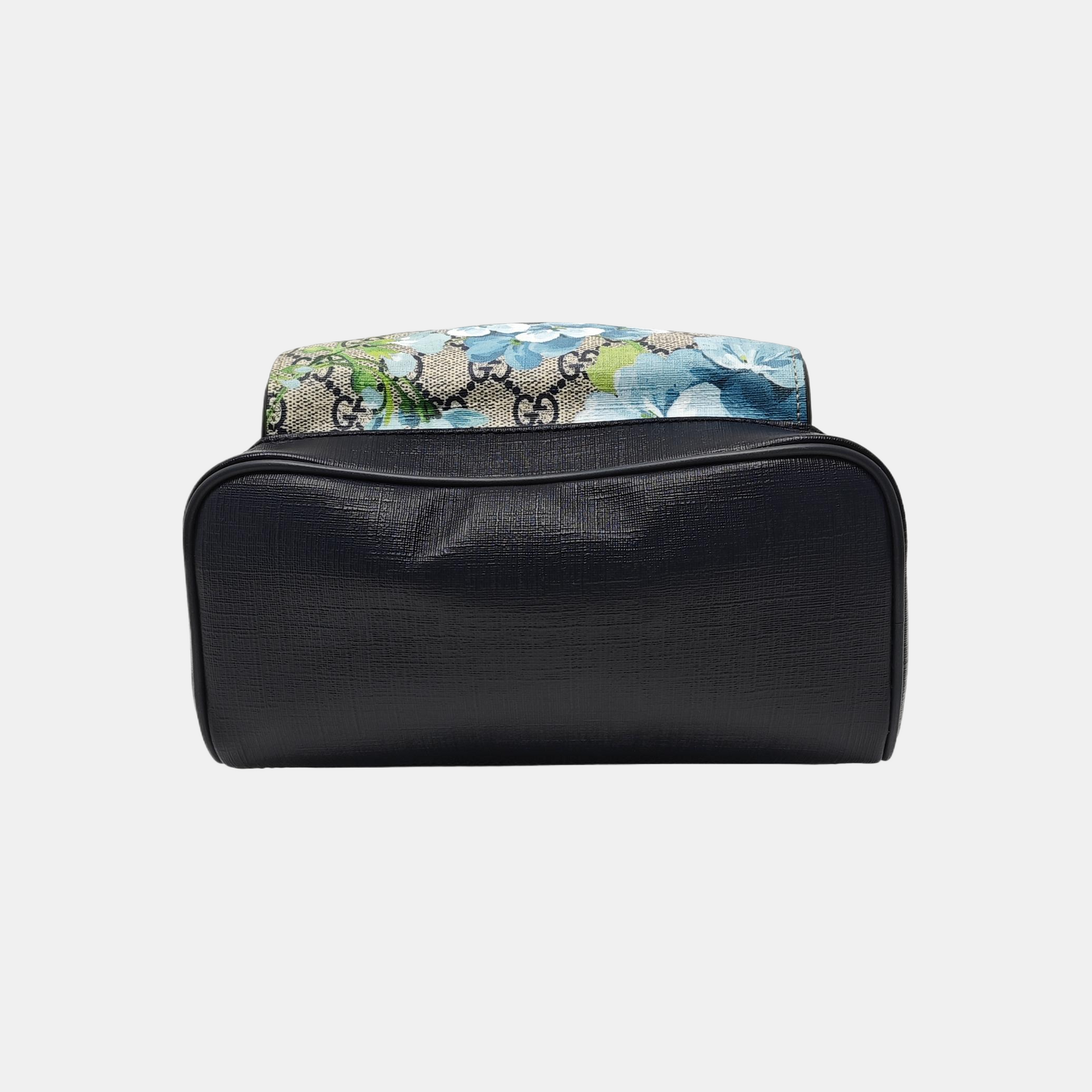 GG Blooms Small Monogram Coated Canvas Black