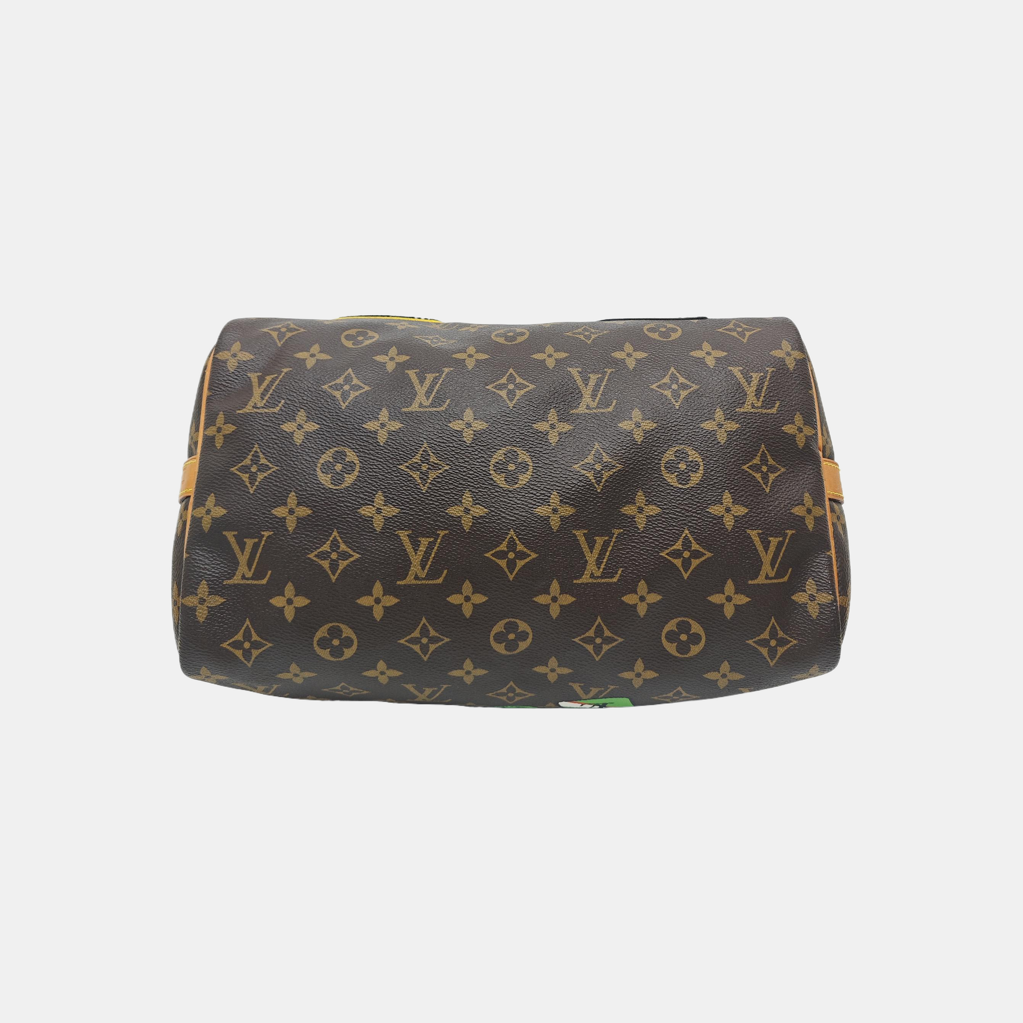 SPEEDY 30 Monogram Coated Canvas Brown