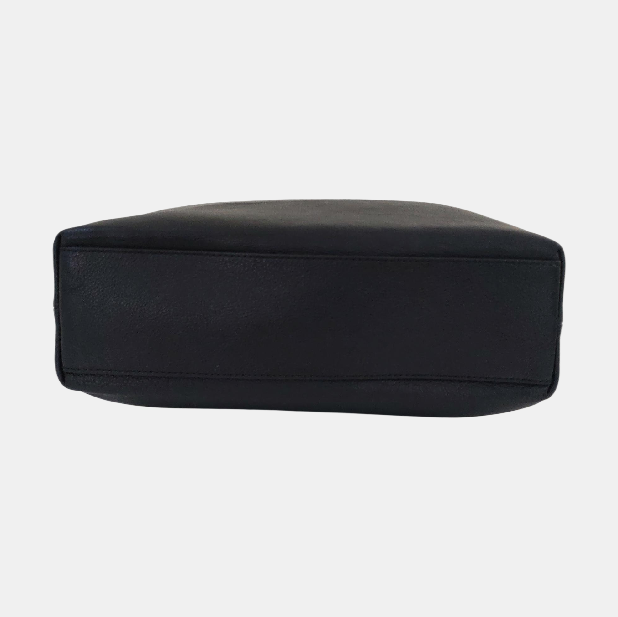 Shopping Bag Calfskin Black