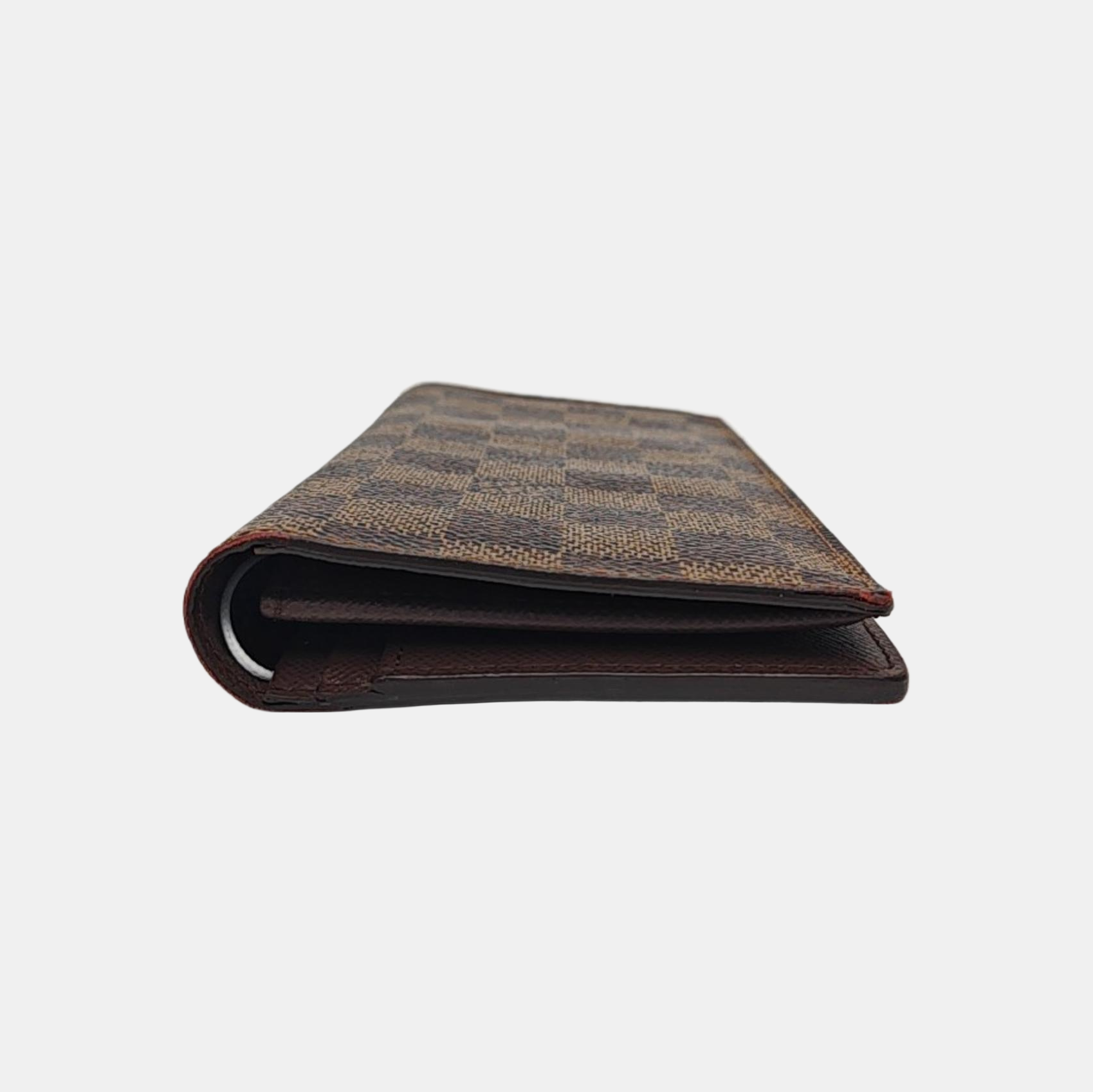 BRAZZA Damier Ebene Coated Canvas Brown Wallet