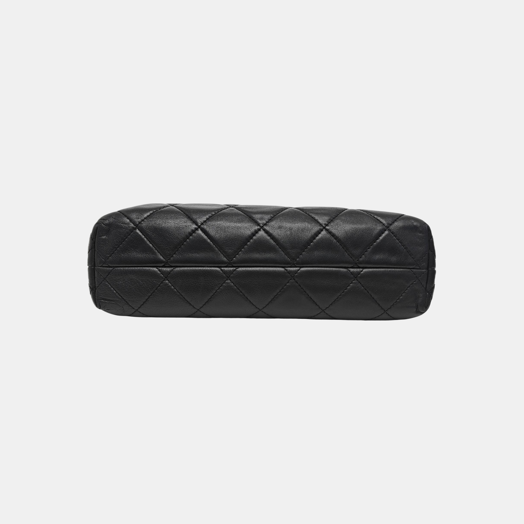 Quilted Calfskin Shoulder Bag Black