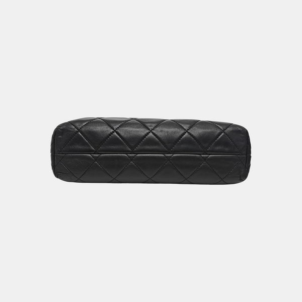 Quilted Calfskin Shoulder Bag Black