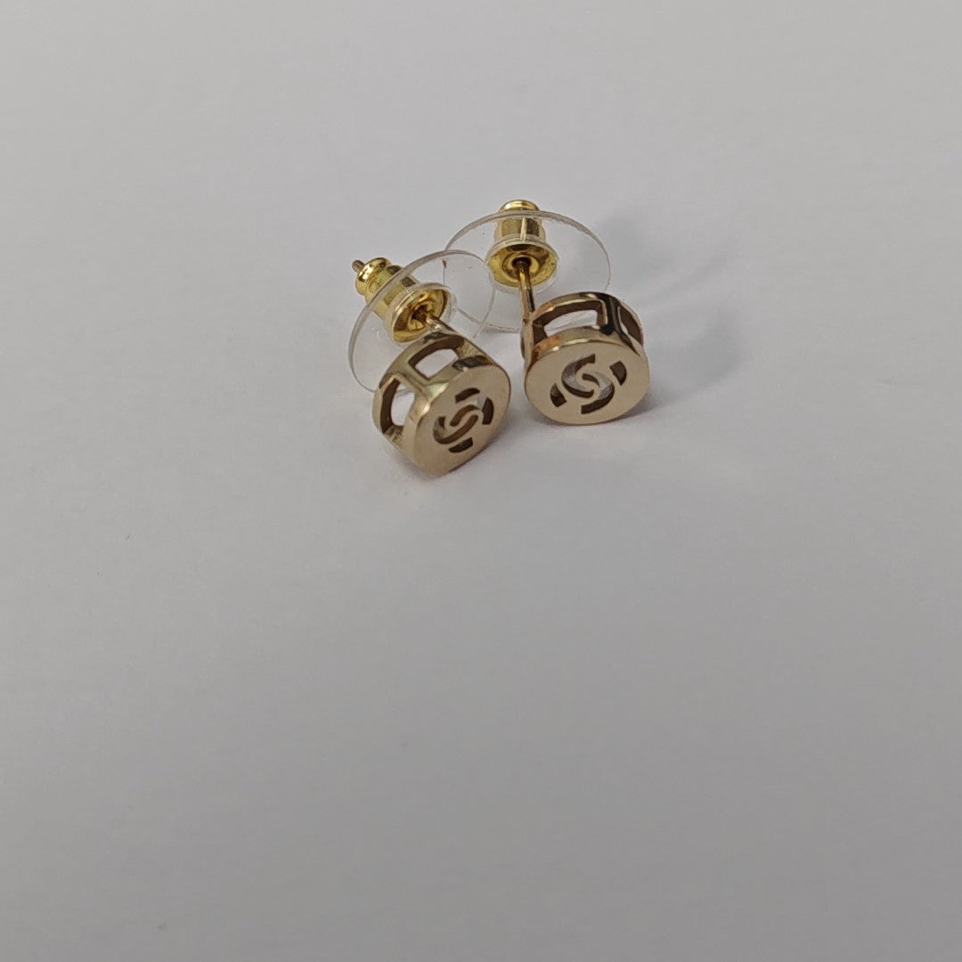 Metal Gold Stud Earrings