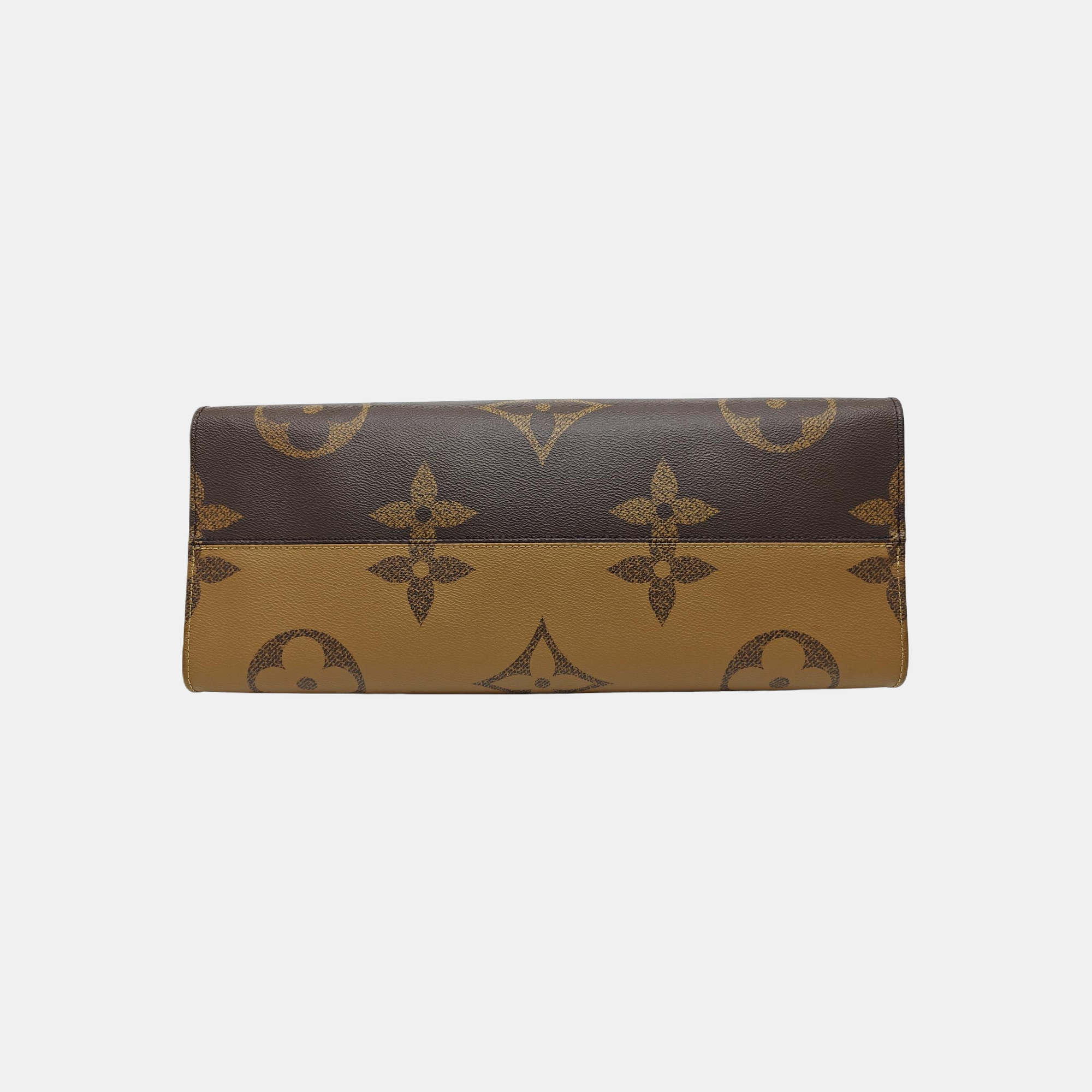 ONTHEGO GM Monogram Coated Canvas Brown