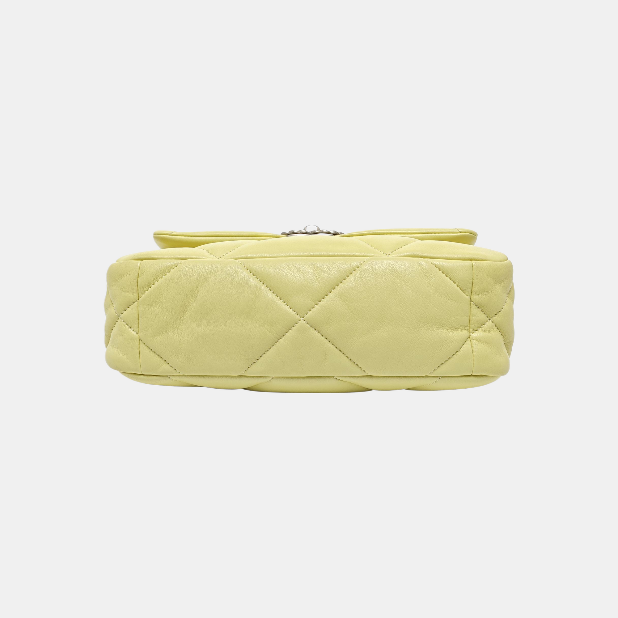 CHANEL 19 Small Quilted Lambskin Yellow