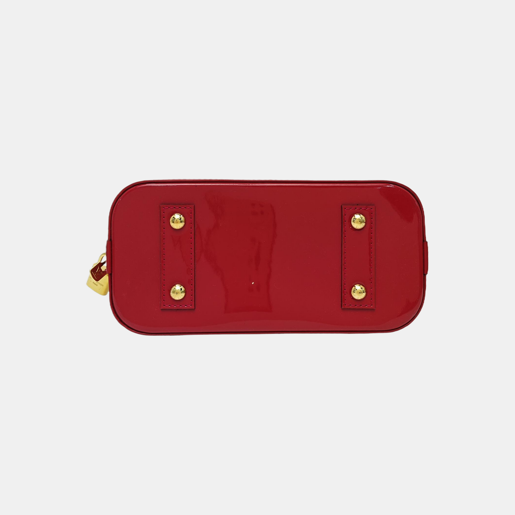 ALMA BB Monogram Patent Leather Red