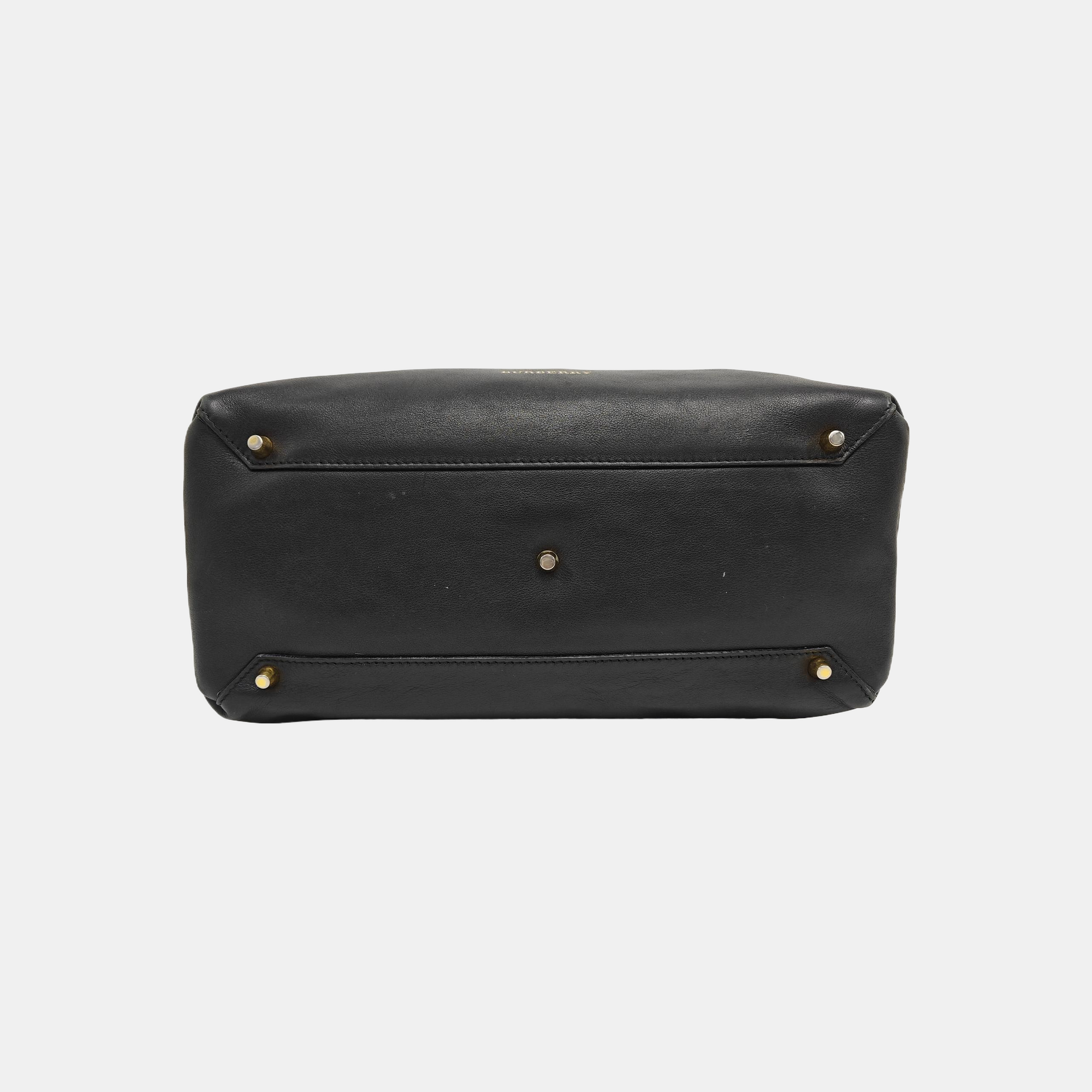 The Banner Medium Calfskin Black