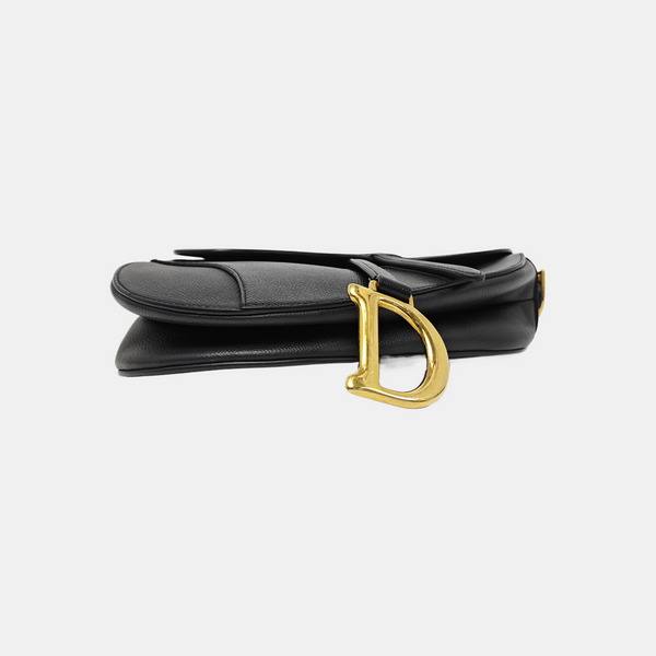 Saddle Medium Calfskin Black