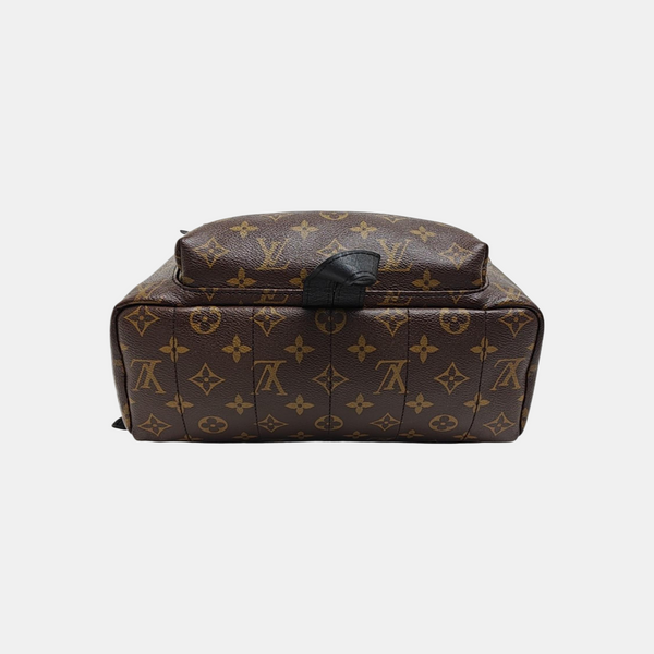 Monogram Coated Canvas Backpack Brown