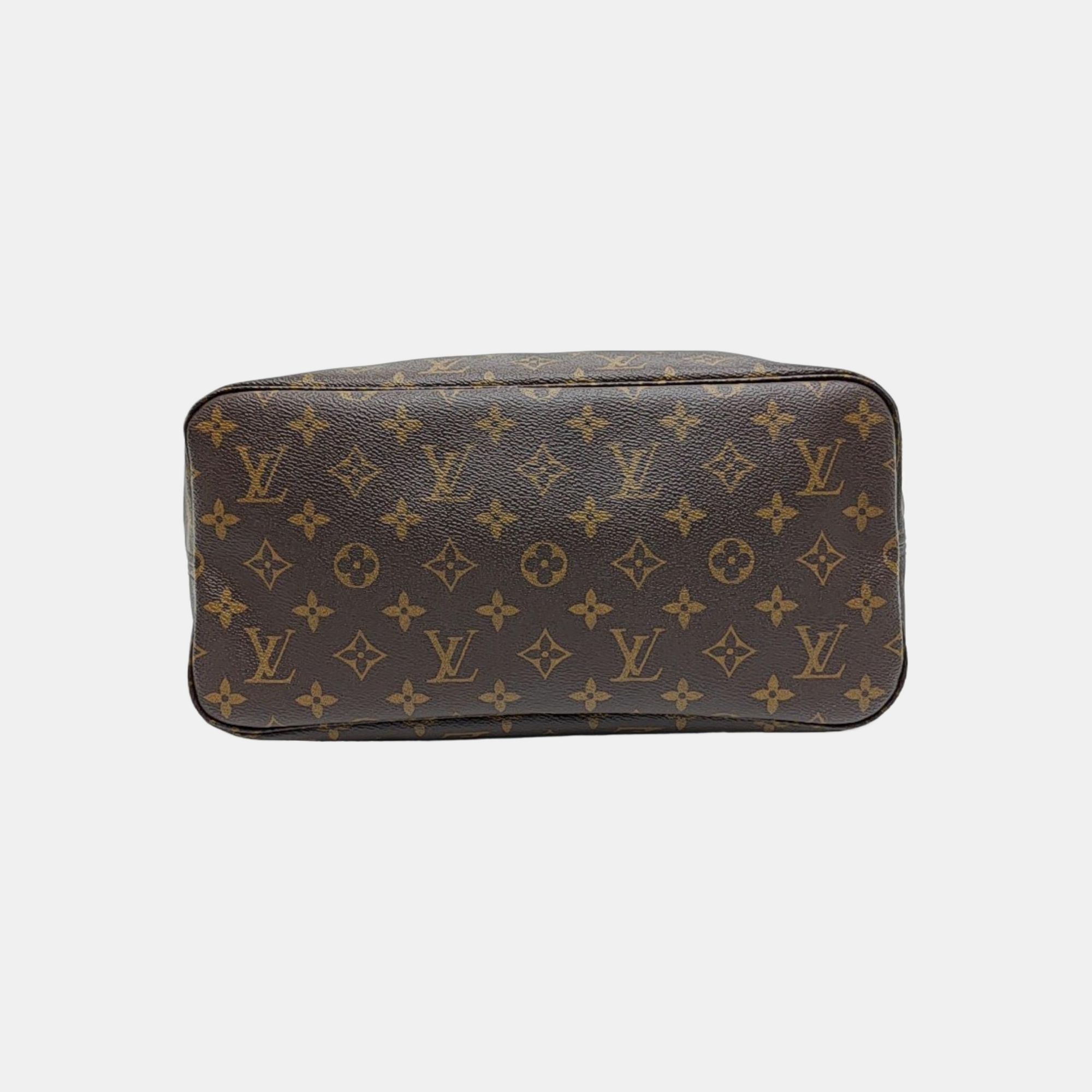 NEVERFULL MM Monogram Coated Canvas Brown