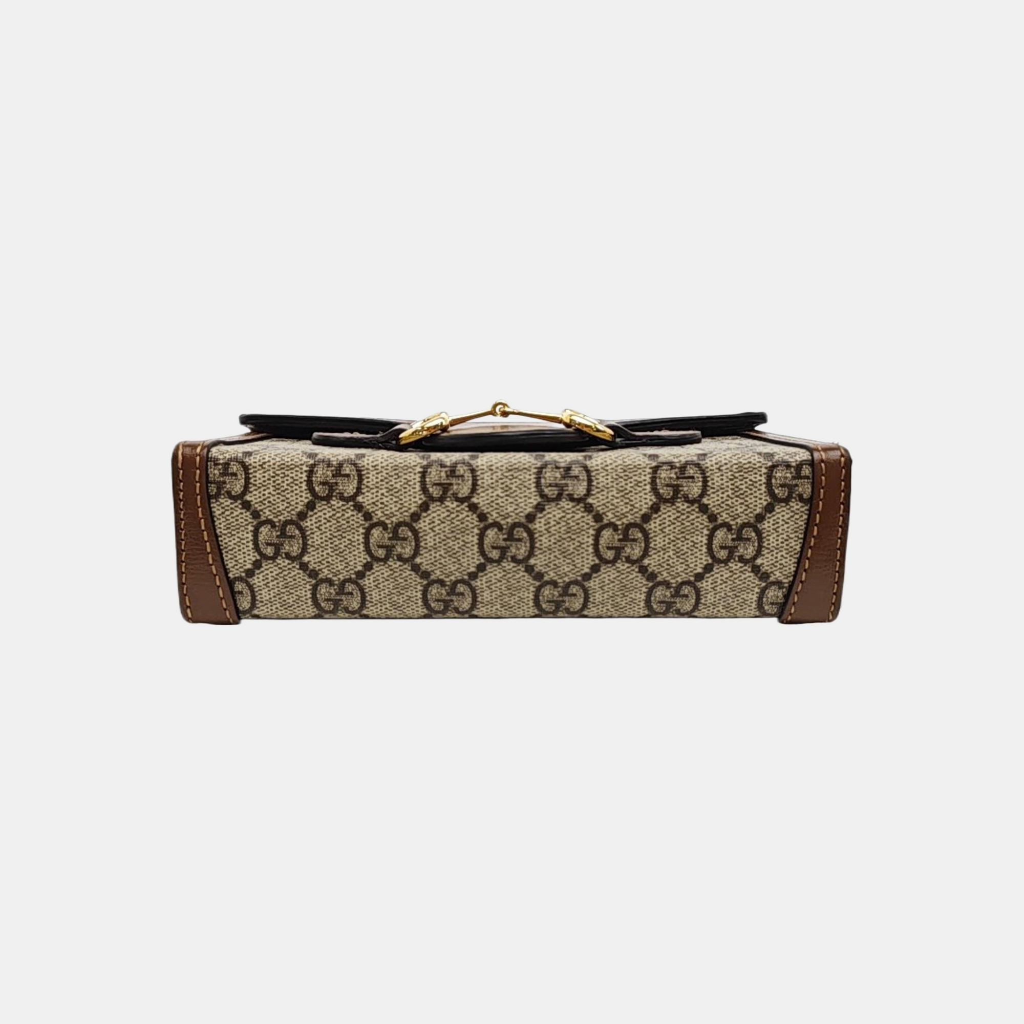 Horsebit 1955 Mini Monogram Coated Canvas Beige