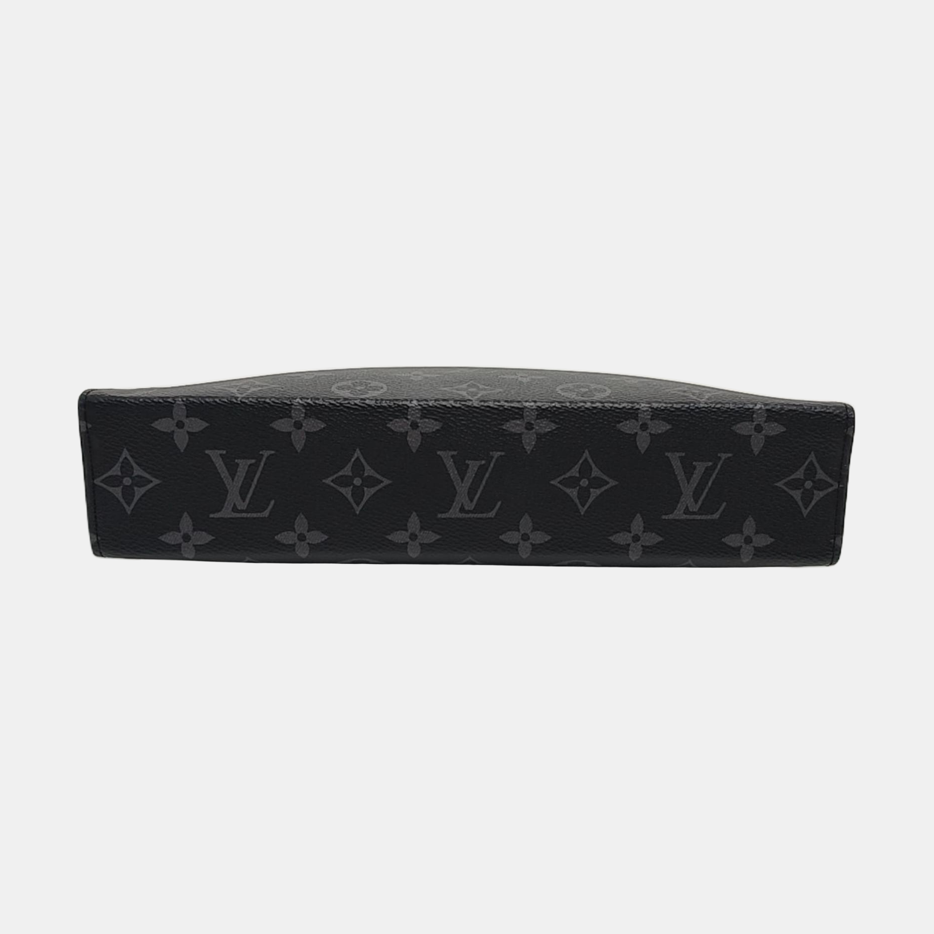 Pochette Voyag MM Monogram Coated Canvas Black
